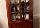 antique maple corner cabinet