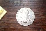 $1 susan B Anthony silver P w/ bow butto