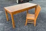 New Solid Oak Desk & Chair