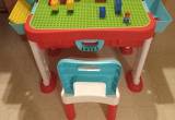 Duplo lego table/ little tikes lego track