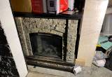 Stone electric fireplace