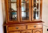 REDUCED! Oak China Cabinet