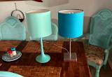 Two teal lamps-excellent