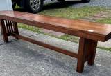 Long Mission Wood Bench