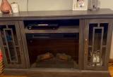 fireplace tv stand and coffee table