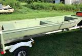 14 ft flat bottom fishing boat.