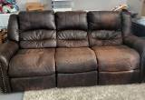 Faux Leather Recliner Couch