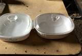 2 pyrex dishes