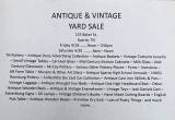 Antique & Vintage Yard Sale
