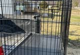 Large pet cage with plastic bottom